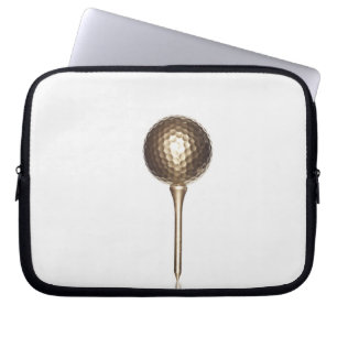 GoldGolfball und -t-Stück Laptopschutzhülle