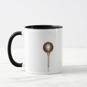 GoldGolfball und -t-Stück Tasse