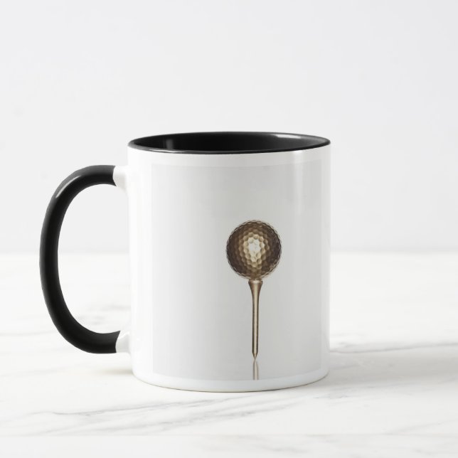 GoldGolfball und -t-Stück Tasse (Links)