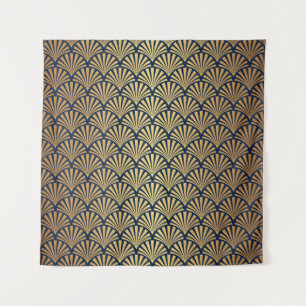 Goldgräber: Nahtlose Art Déco Wandteppich