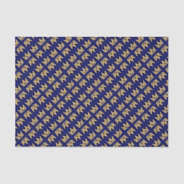 Goldgraffiti-Krone Seidenpapier (Vorderseite)