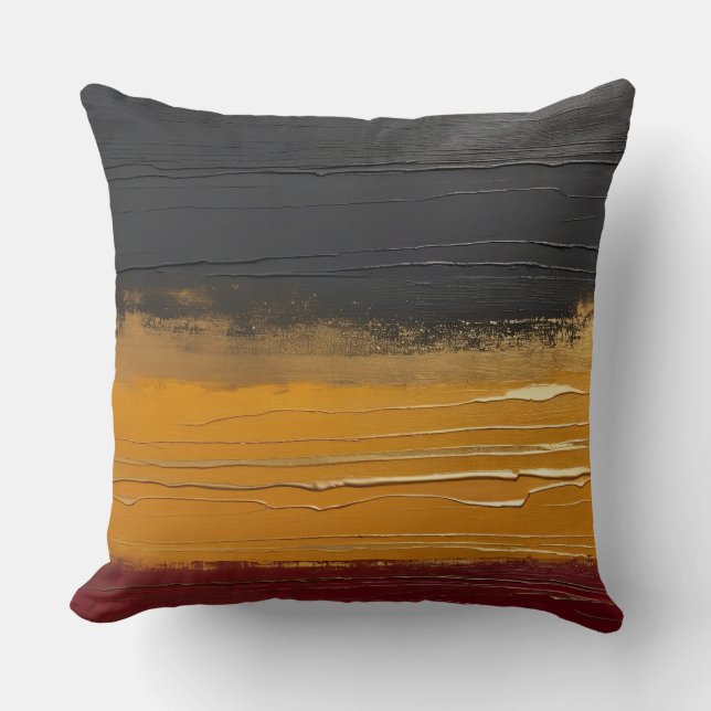 Goldgrau und Marsala Kissen (Vorderseite)