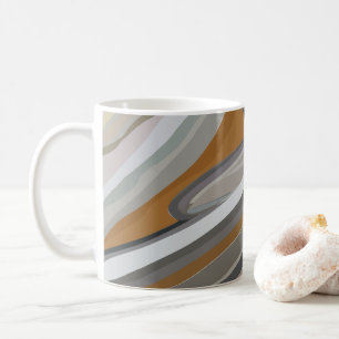 Goldgraues Marmorstein-Streifenmuster Kaffeetasse