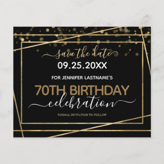Goldgrenze 70. Geburtstag Save the Date Budget