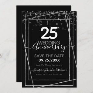 Goldgrenze zum 25. Jubiläum Save the Date Einladung
