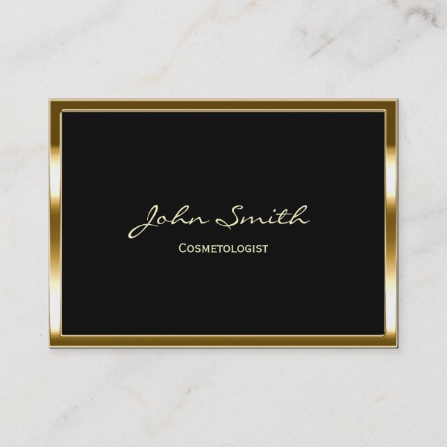 Goldgrenzkosmetologe Business Card Visitenkarte (Vorderseite)