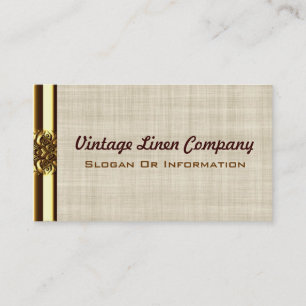 GoldgrenzVintage Leinengeschäfts-Karten Visitenkarte
