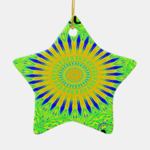 Goldgrüne afrikanische traditionelle Stoffarben Keramikornament