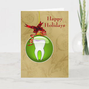 goldgrüne Zentist-Weihnachtskarten Feiertagskarte