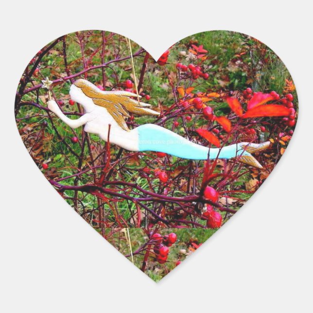 Goldhaar Herz-Aufkleber (Vorderseite)