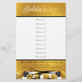 Goldhaar-Liste der Schönheitssalons Flyer