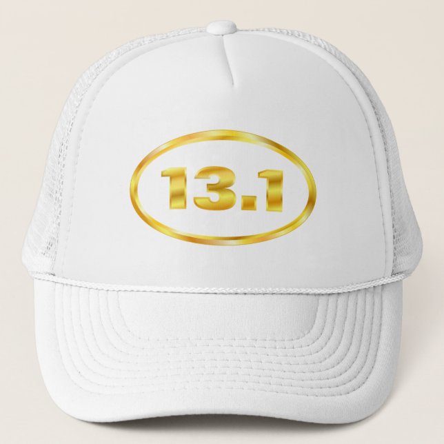 GoldHalbmarathon-Oval 13,1 Truckerkappe (Vorderseite)