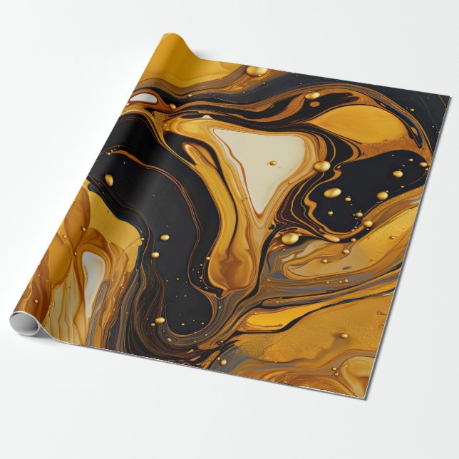 Goldharzkunst-Verpackungspapier Geschenkpapier (Ungerollt)