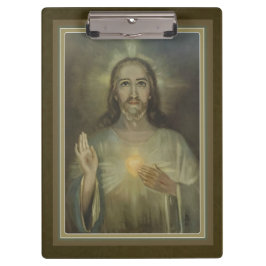 Goldheiliges Herz von Jesus-Klemmbrett Klemmbrett
