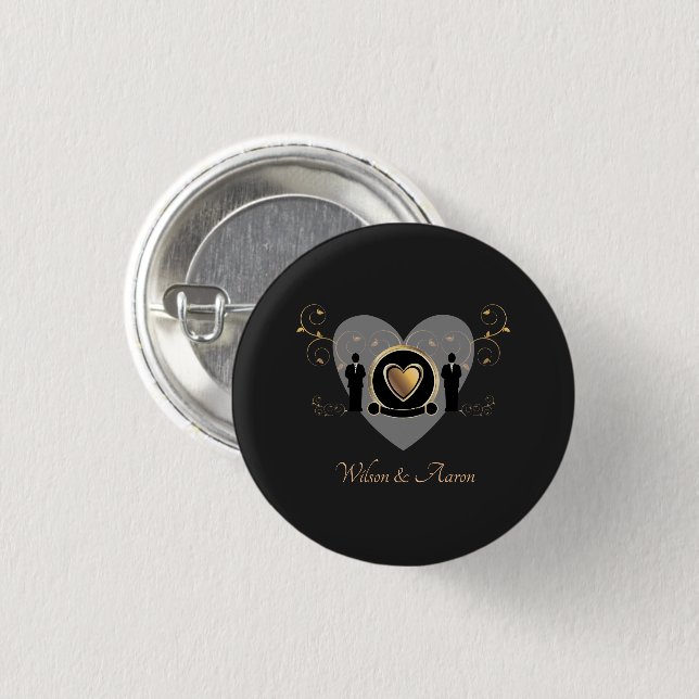 Goldherz | Button (Vorne & Hinten)