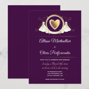 Goldherz-Hochzeit Einladung zur Hochzeit