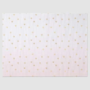 Goldherzen erröten rosa Ombre Seidenpapier