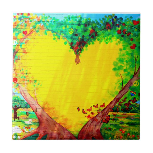 Goldherzfliese Fliese (Vorderseite)