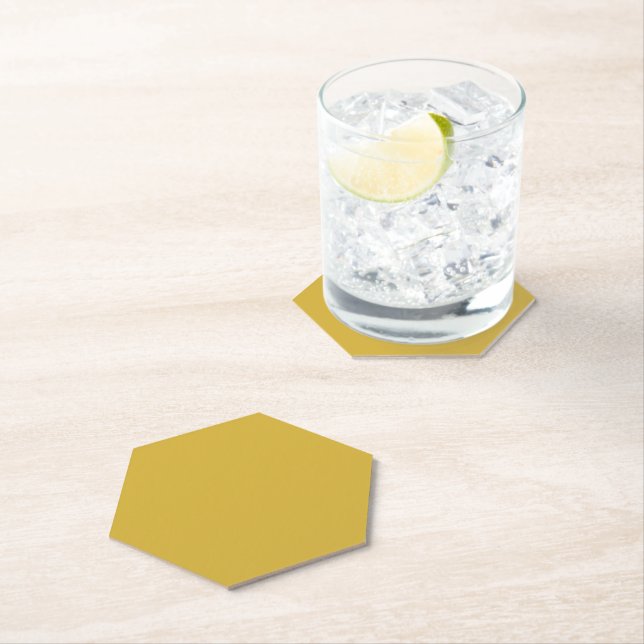 Goldhexagon-Spitze-Tipp Untersetzer (Vor Ort)