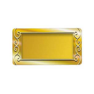 Goldhintergrund-Leeradresse-Aufkleber Adressaufkleber