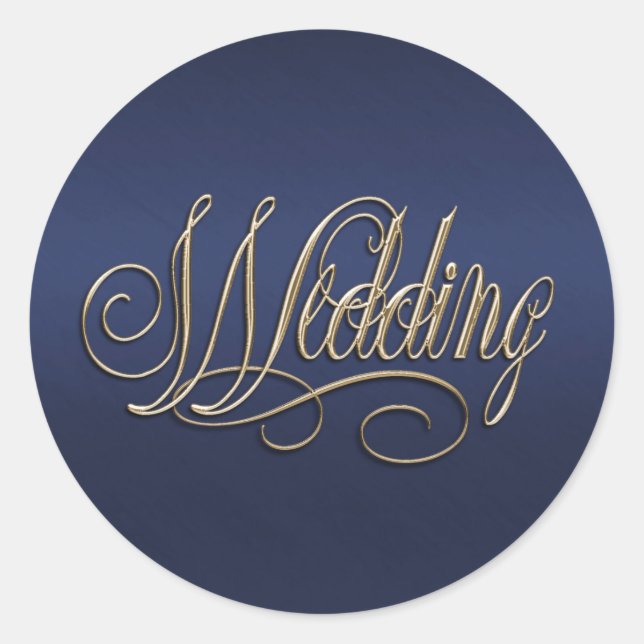 Goldhochzeit auf Umschlag Aufkleber der Marine (Vorderseite)