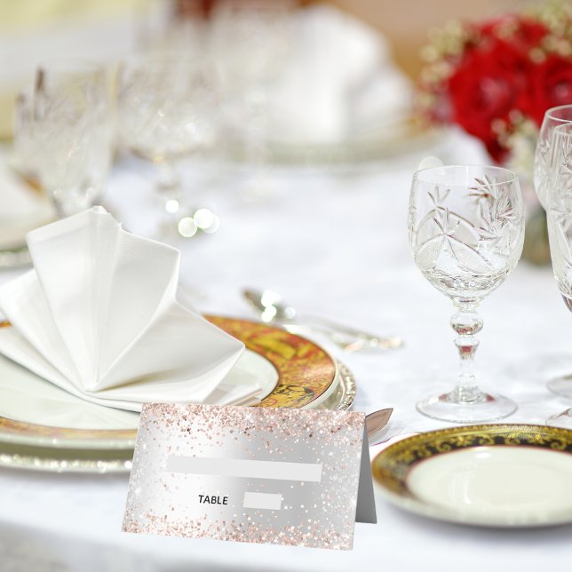 Goldhochzeit der Silberne Rose Platzkarte (Von Creator hochgeladen)