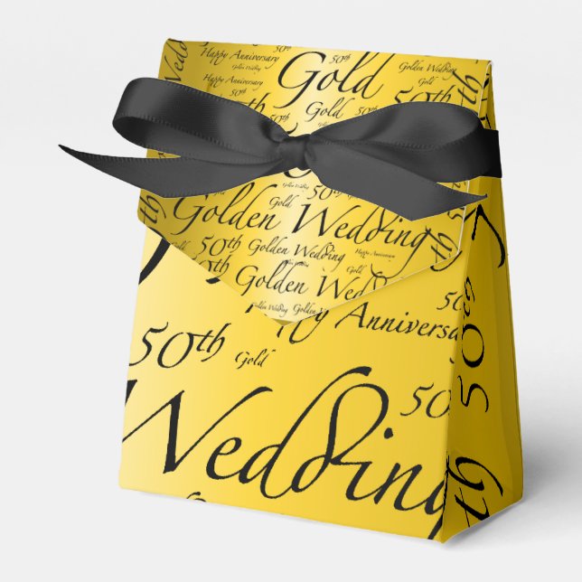 Goldhochzeit Geschenkschachtel (Vorderseite)