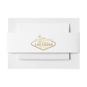 Goldhochzeit in Las Vegas U PICK FARBE Einladungsbanderole