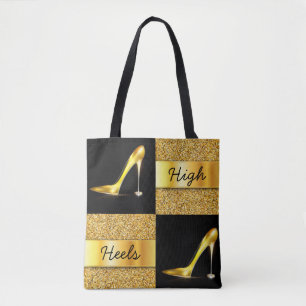 Goldhoher Heels-Diamant-Ring-Glitzer-Entwurf