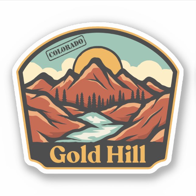 Goldhügel, Colorado-Sticker Aufkleber (Vorderseite)