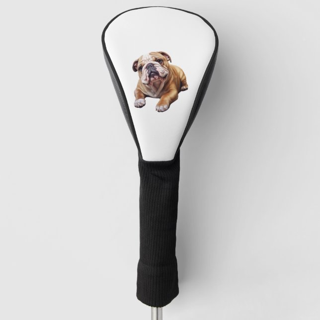 Goldhunde-Cub, süß gekräuselt Golf Headcover (Vorderseite)