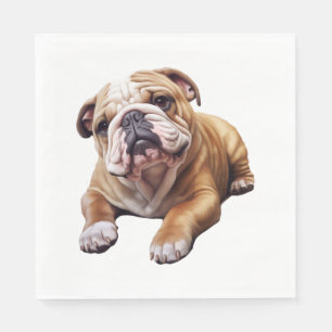 Goldhunde-Cub, süß gekräuselt Serviette