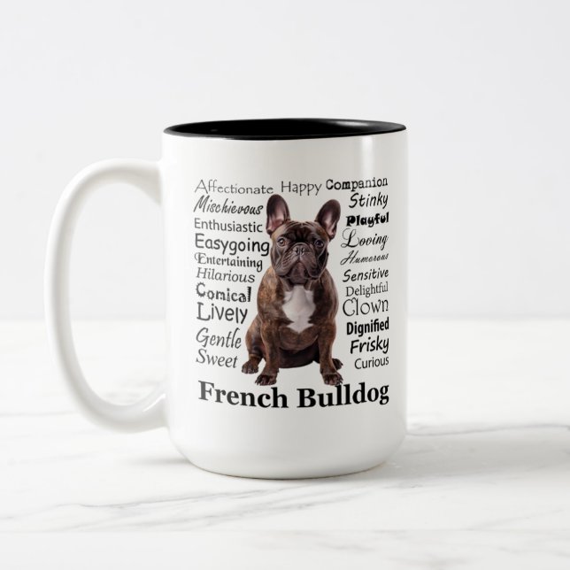 Goldhunde-Tracks Zweifarbige Tasse (Links)