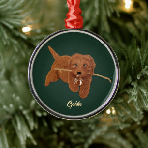 Goldie Doodle Ornament Aus Metall