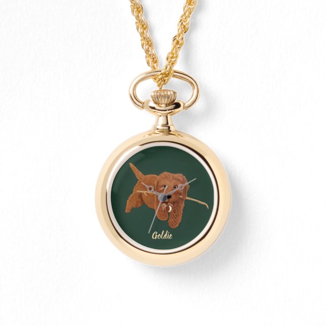 Goldie Golden Doodle Necklace Armbanduhr (Vorderseite)