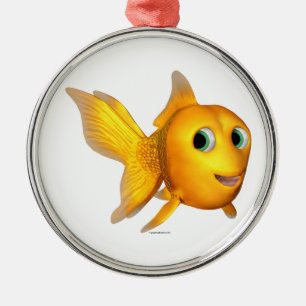 Goldie the Toon Goldfish Silbernes Ornament