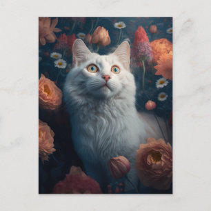 Goldie the Turkish Angora Cat Postcard Postkarte