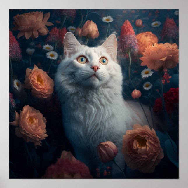 Goldie the Turkish Angora Cat Poster (Vorne)