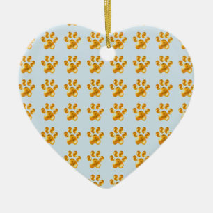 Goldige kleine Pfoten Keramikornament