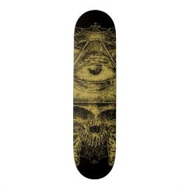 GoldIlluminati Schädelverschiedene Skateboard