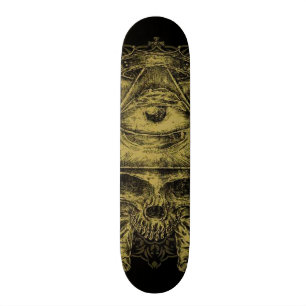 GoldIlluminati Schädelverschiedene Skateboard