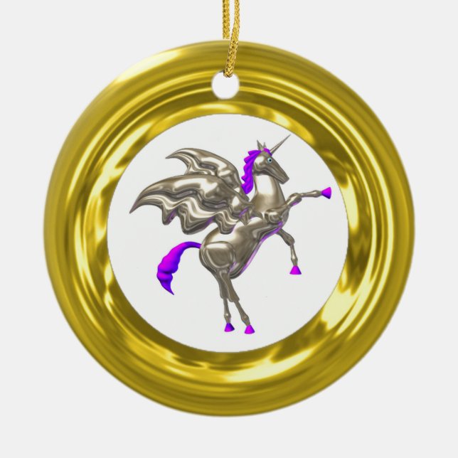 Goldillusions-Verzierung addieren Fotogrenze Keramik Ornament (Vorne)