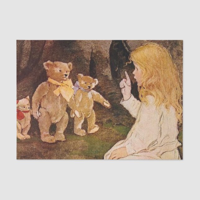 "Goldilocks and the Bears" von Jessie Willcox Smit Seidenpapier (Vorderseite)