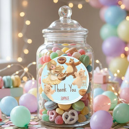 Goldilocks Danke Geburtstag Runder Aufkleber