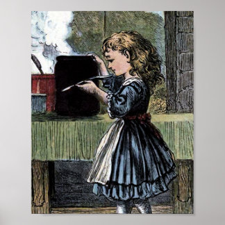 Goldilocks Degustation der Vintagen Illustration Poster
