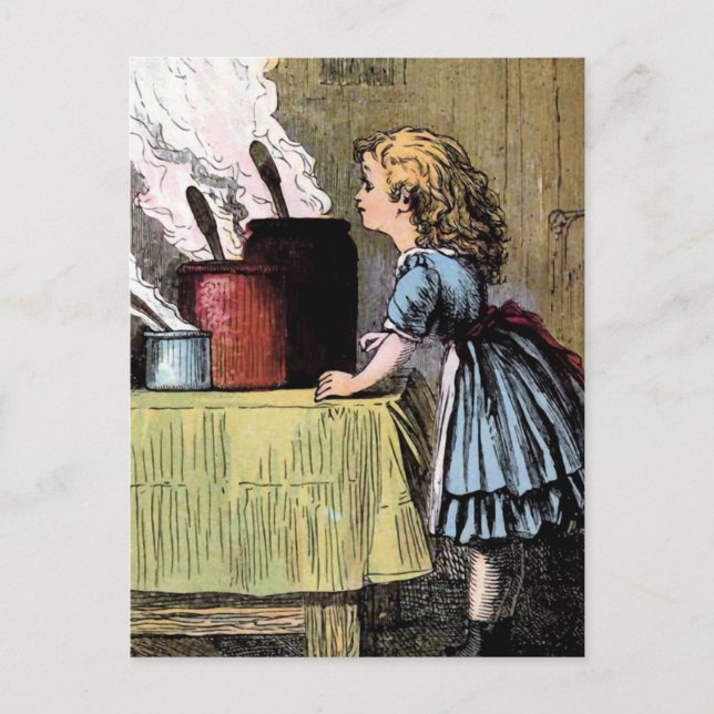 Goldilocks Findings the Food Vintag Illustration Postkarte (Vorderseite)