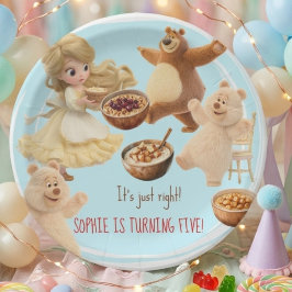 Goldilocks Geburtstag Pappteller
