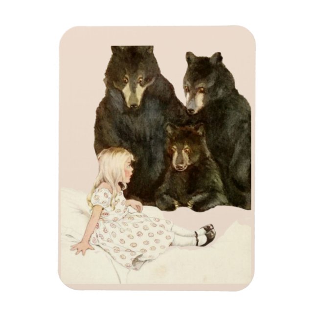 Goldilocks & the 3 Bears Vintage Magnet (Vertikal)