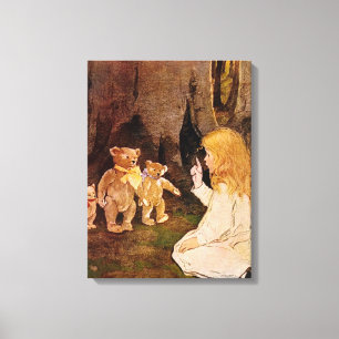 "Goldilocks und die drei Bären" Leinwanddruck