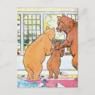 Goldilocks und die drei Bären Postkarte